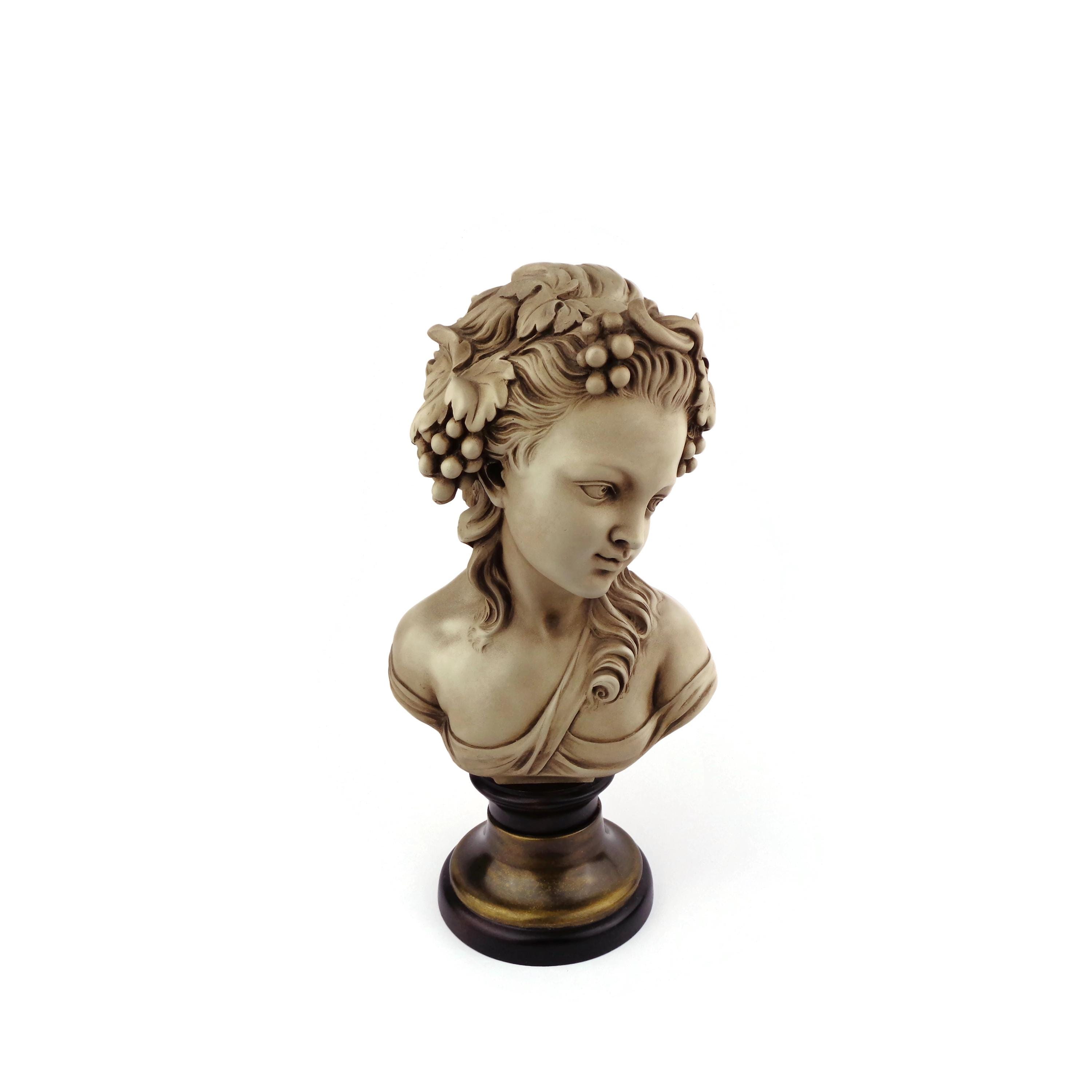 Young Lady Sculpture, Classical Female Bust, Victorian Lady