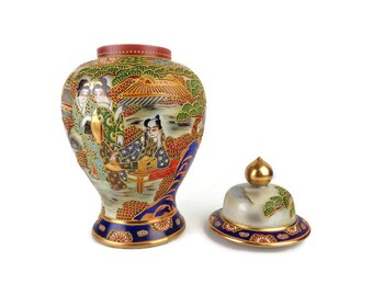 アンティークの大型中国製陶器壺、手描きの中国製陶器壺、大型中国製