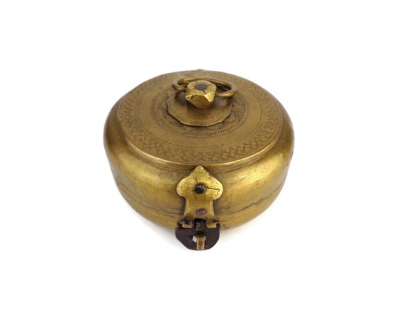 Indian Brass Chapati Box - 19thC Indian Brass Chapati Box - 19thC