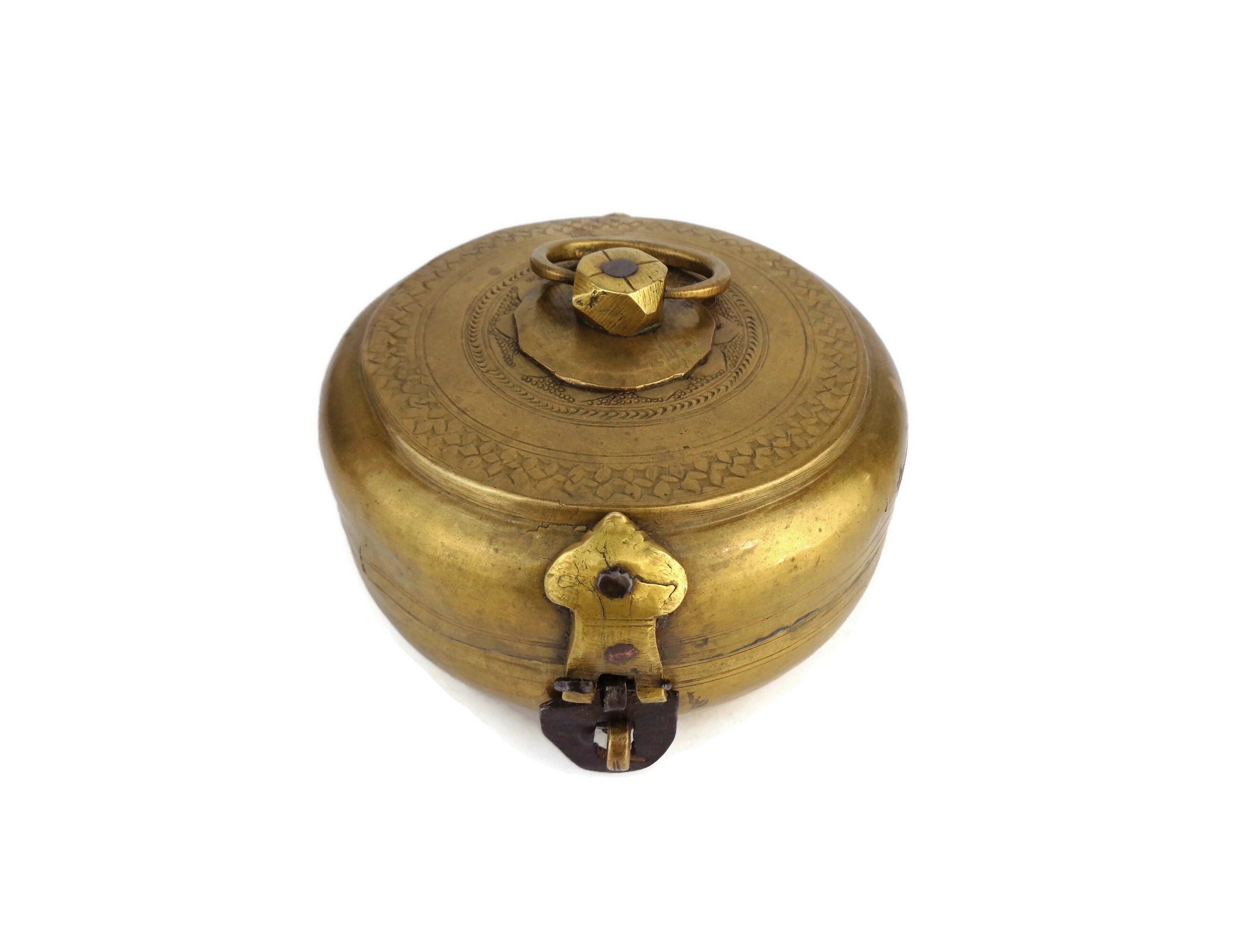 Indian Brass Chapati Box - 19thC Indian Brass Chapati Box - 19thC