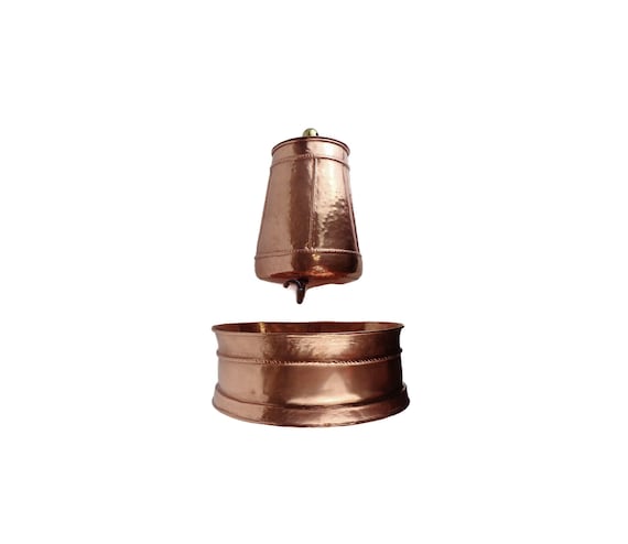 Antique Copper Lavabo France, French Copper Lavabo, French castle Lavabo, Copper Wash Basin