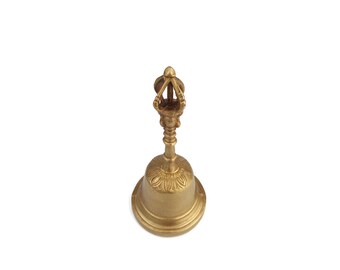 Cloche à Main En Laiton 11cm - Pour Rituels Bouddhistes, Taoïstes, Feng Shui Ou Décoration Vintage - 9