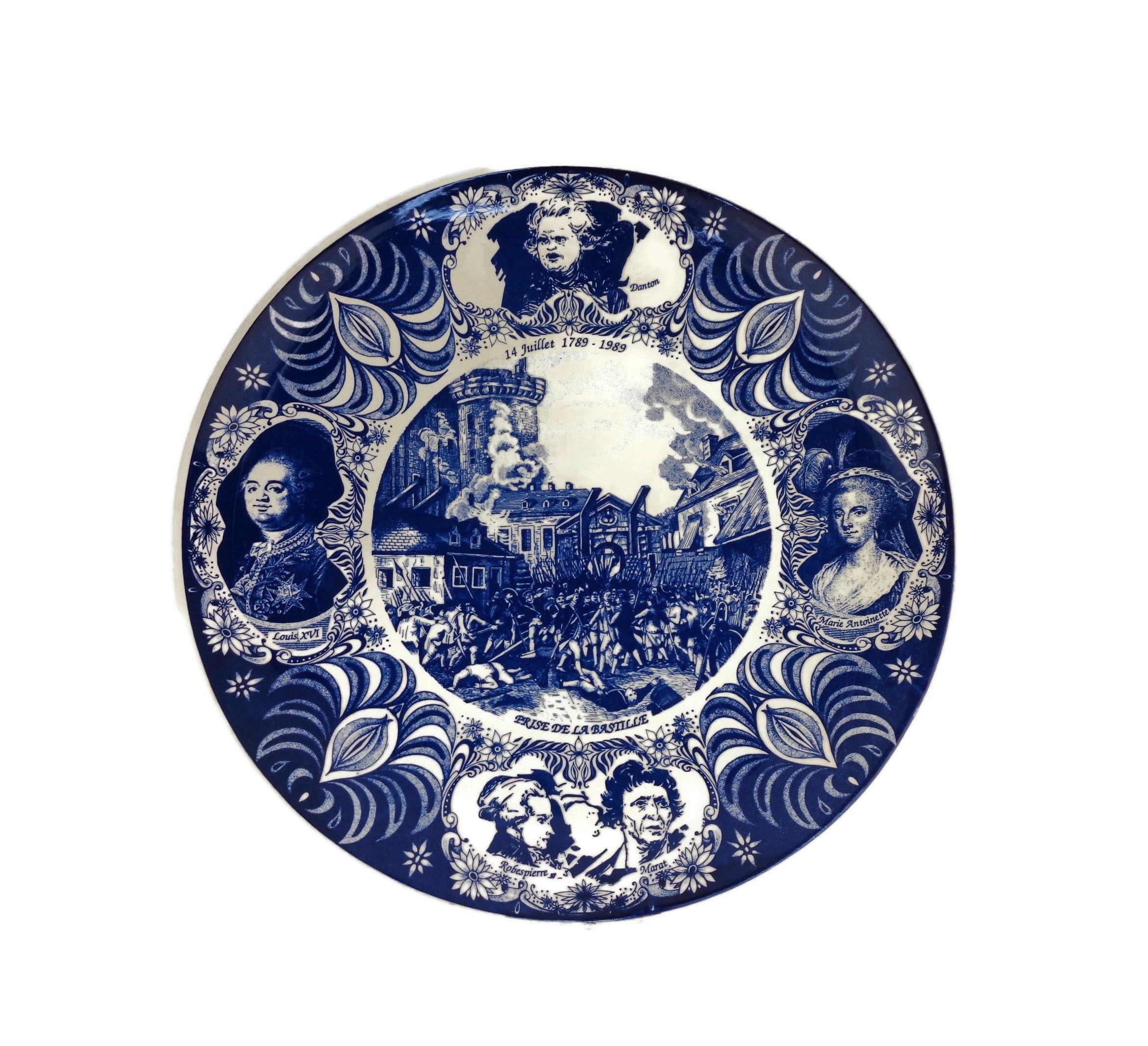 Limited Chemkefa Delft Ceramic Wall Plate, Rare Delft Chemkefa Wall Plate, Delft Chemkefa Plate, French Revolution Wall Plate