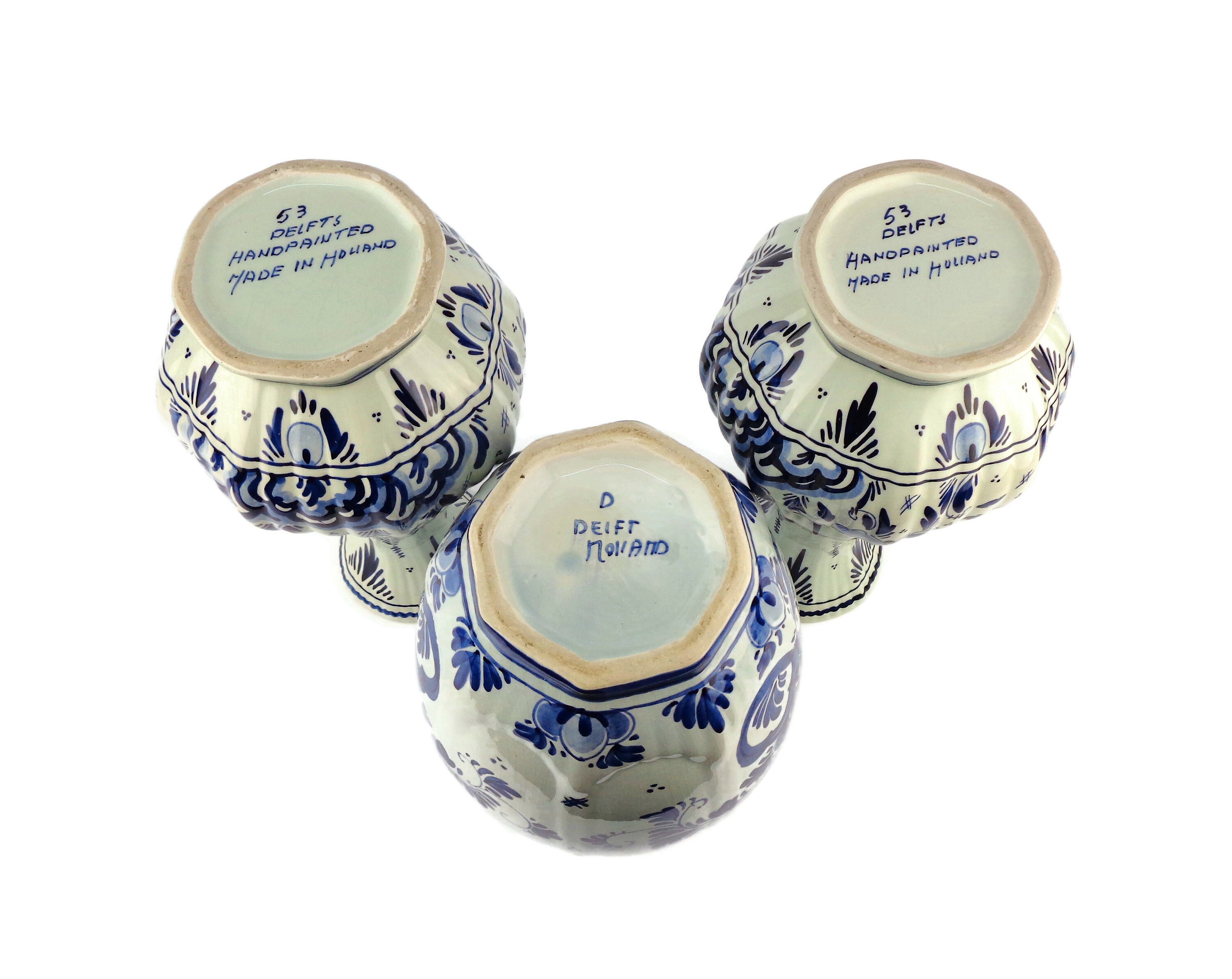 アンティーク　デルフト陶器　5皿セット アンティーク デルフト陶器 5皿セット アンティーク デルフト陶器 5皿