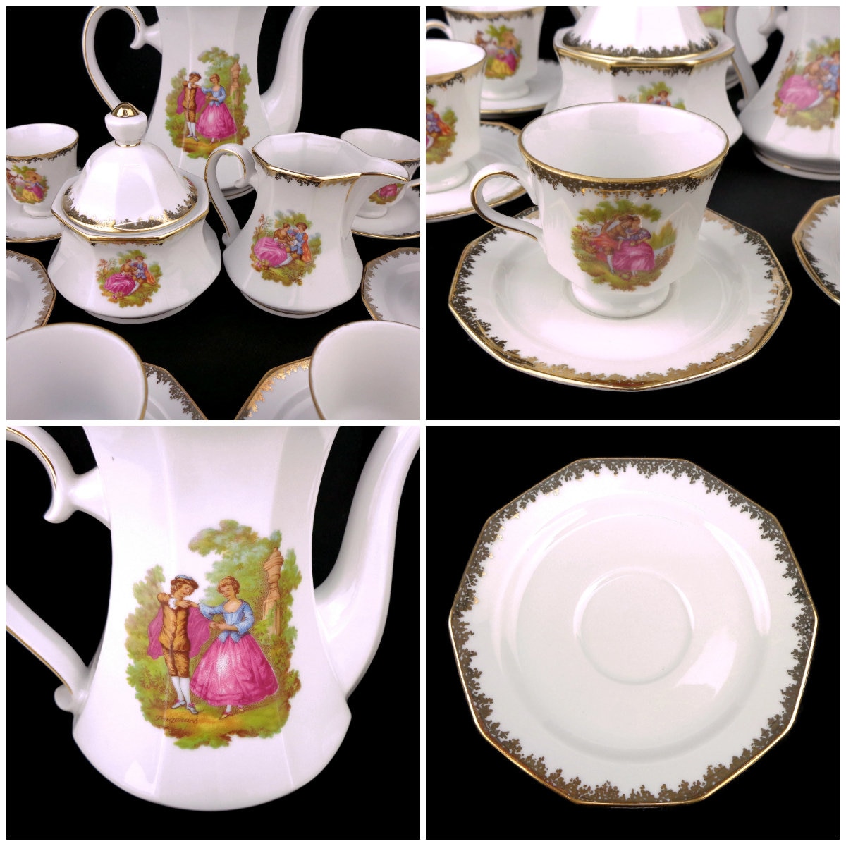 Vintage Porcelain Coffee Set, Bavarian Porcelain Coffee Tea Set - Etsy