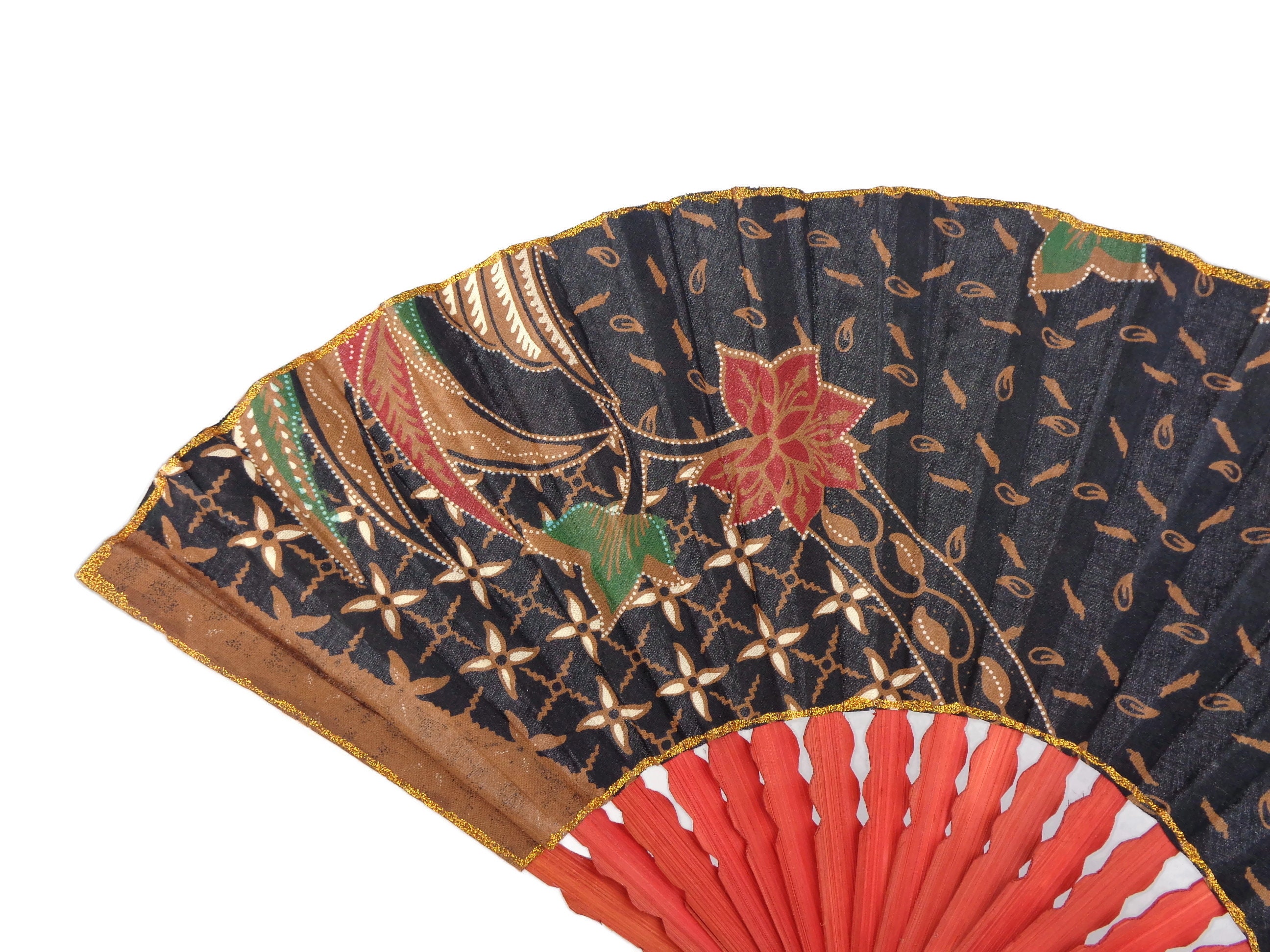 Vintage Bamboo Fan Handmade Bamboo Fan Asian Bamboo Fan - Etsy
