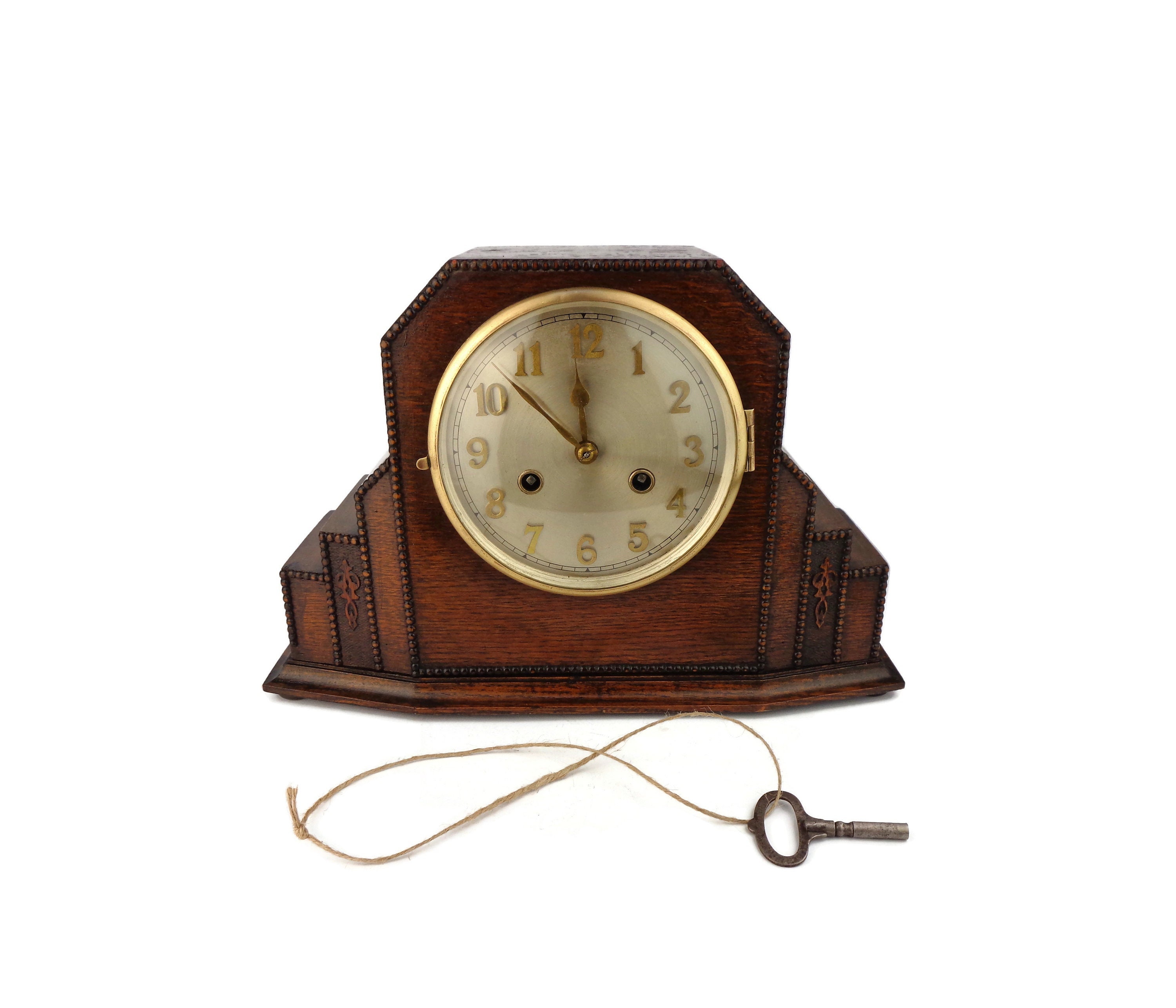 English Mantle Clock, Vintage Table Clock, Table Clock England
