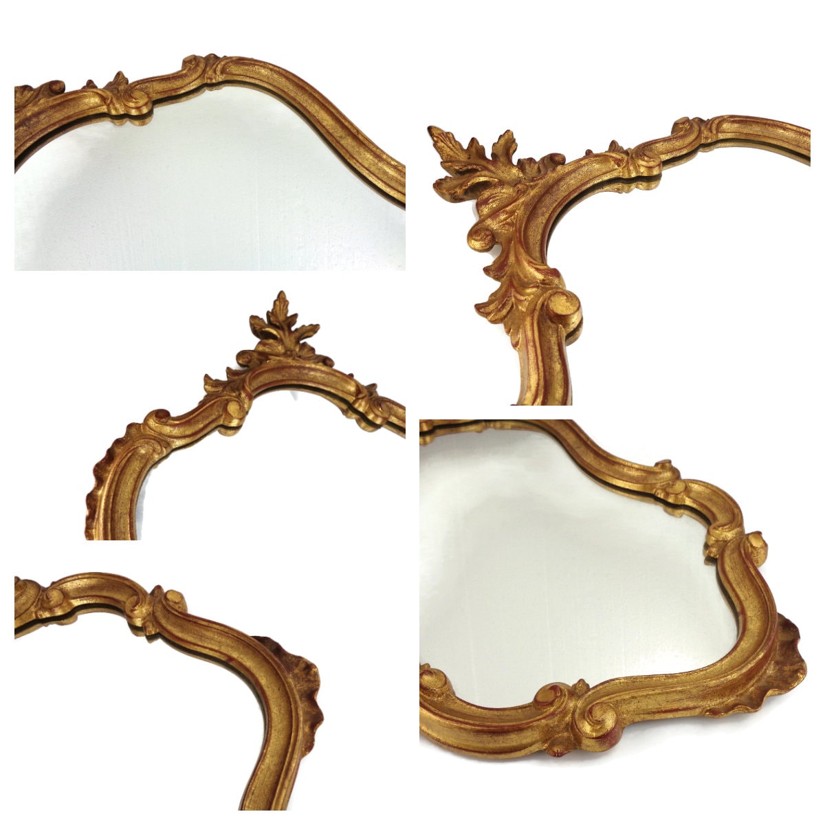 Antique Wall Mirror Victorian Wall Mirror Gold Wooden Carved - Etsy