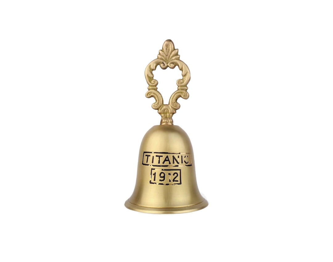 Antique TITANIC 1912 Hand Bell, TITANIC 1912 Brass Bell, Brass Bell
