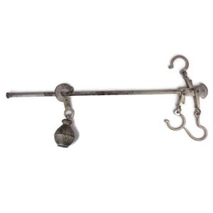 Antique Balance Scale France, French Balance Scale 120 kg, Hanging Balance Scale