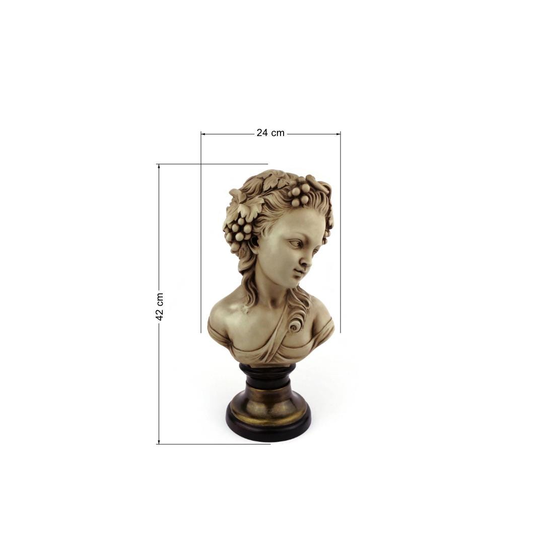 Young Lady Sculpture, Classical Female Bust, Victorian Lady
