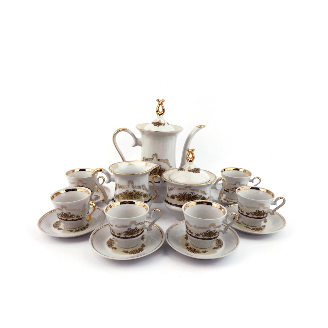Vintage Porcelain Coffee Tea Set - Etsy