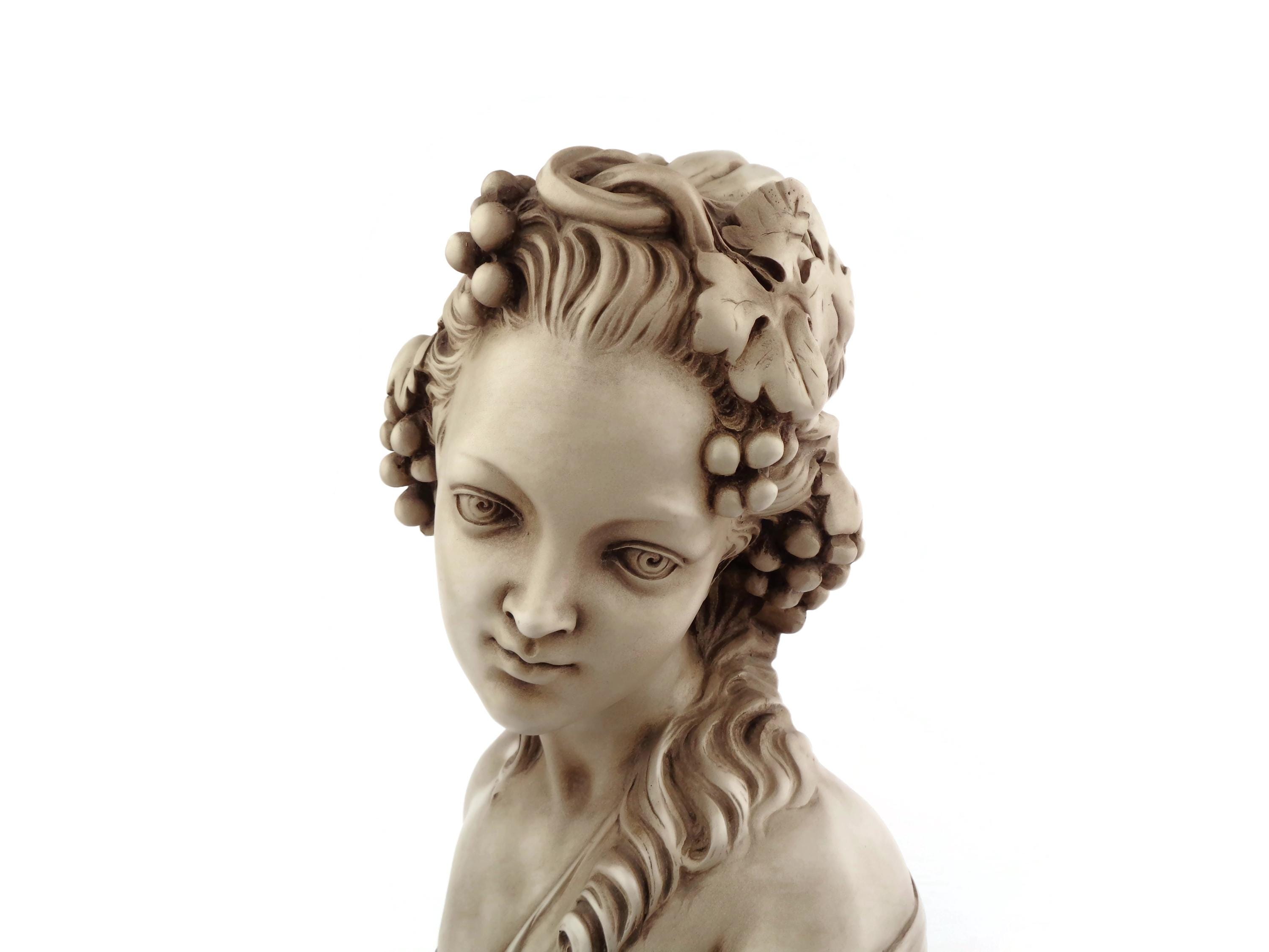 Young Lady Sculpture, Classical Female Bust, Victorian Lady
