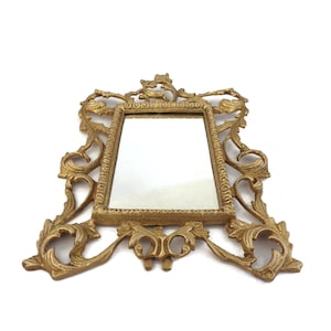 Antique Table Mirror, Victorian Table Mirror, Vintage Makeup Mirror