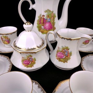 Vintage Porcelain Coffee Set, Bavarian Porcelain Coffee Tea Set - Etsy