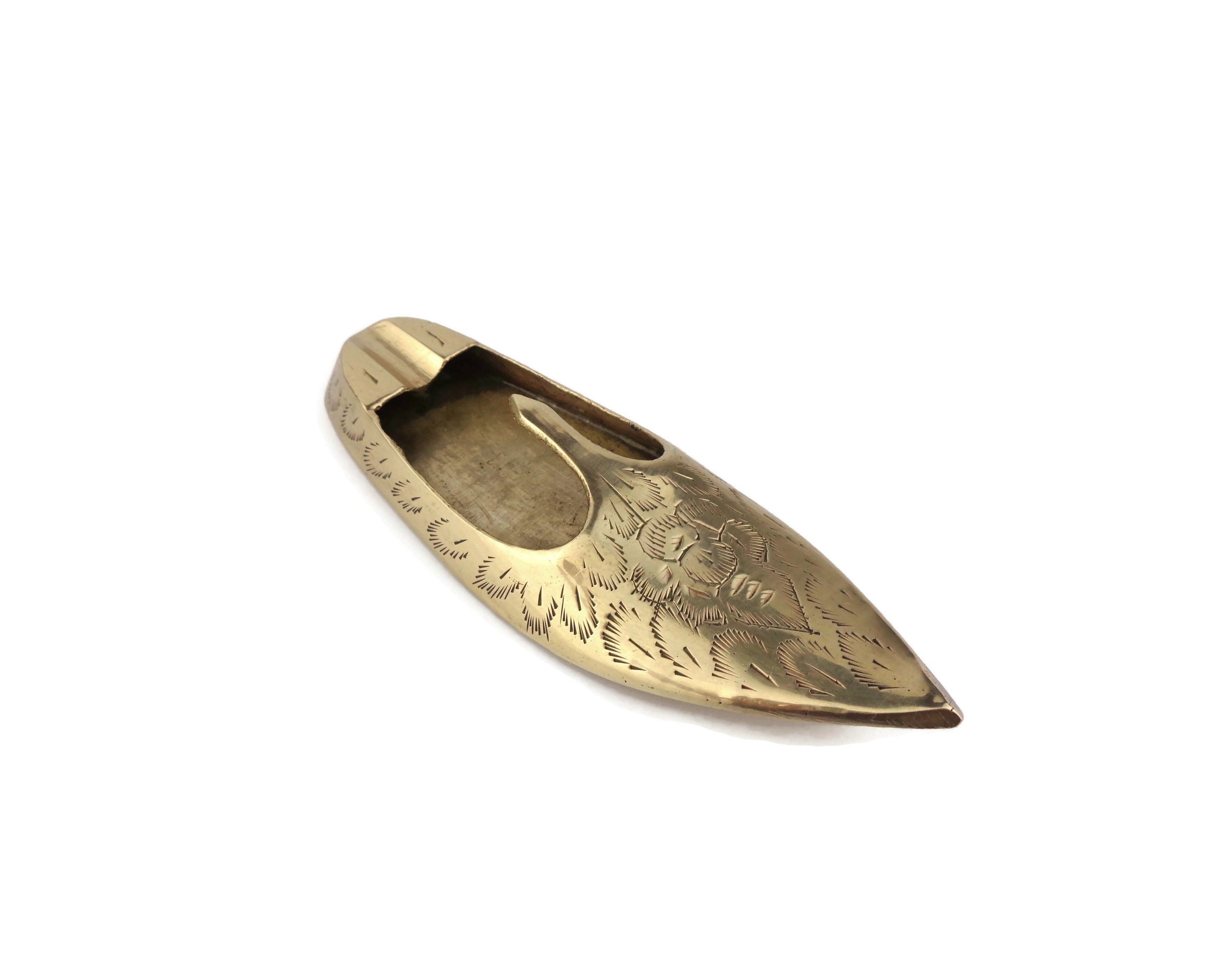 Antique Brass Ashtray Vintage Brass Shoe Ashtray Indian - Etsy