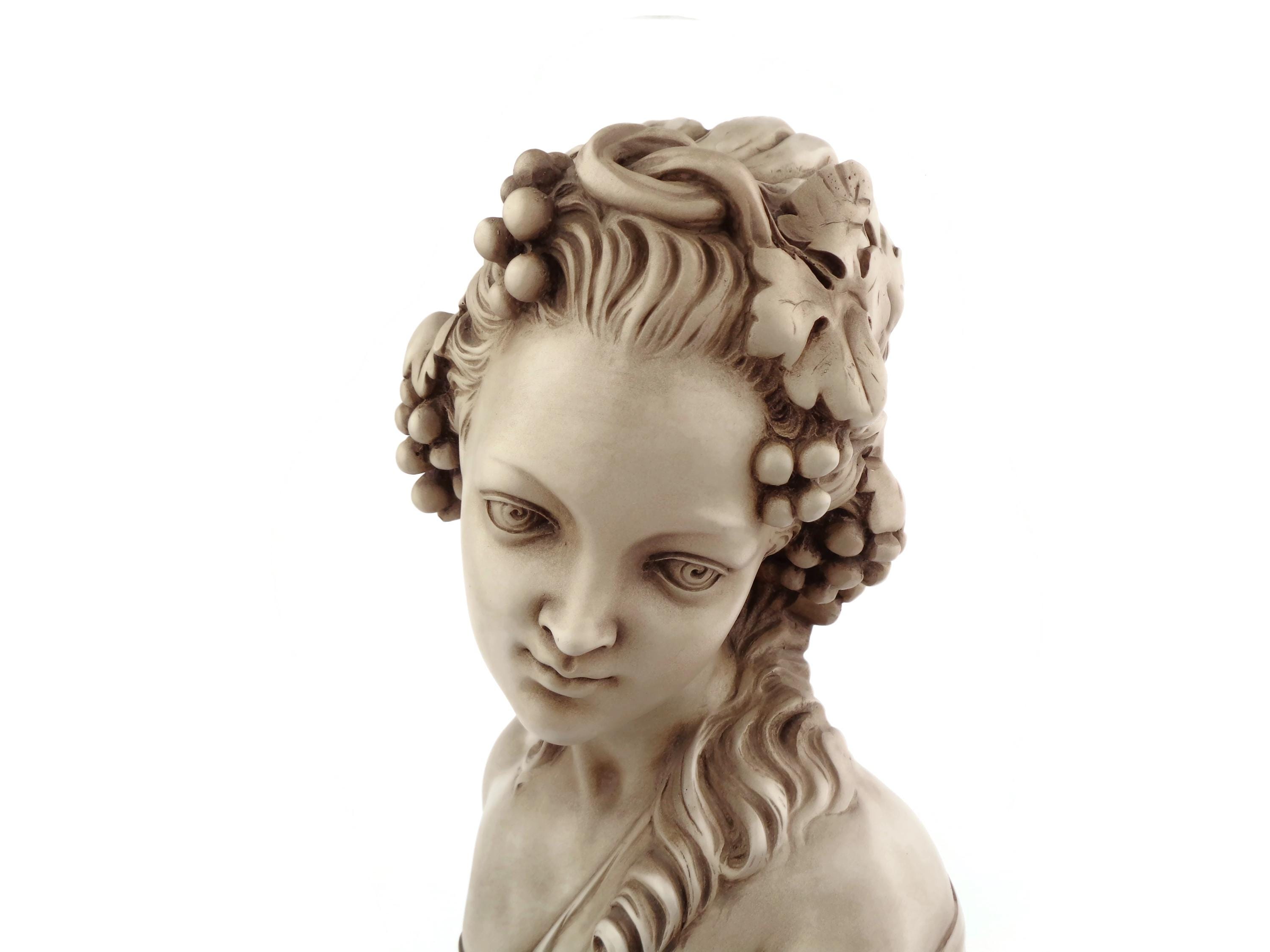 Young Lady Sculpture, Classical Female Bust, Victorian Lady