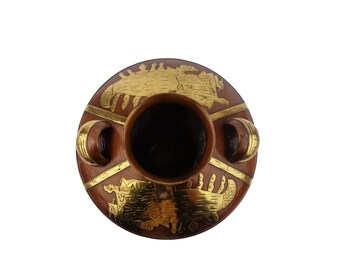Antique Copper Vase, Vichy Peruvian Vase, Handmade Copper Vase