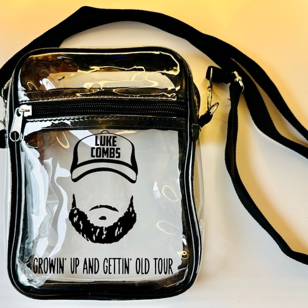 Growin Up and Gettin Old tour | LukeCombs| Clear Stadium Concert approved Crossbody Bag