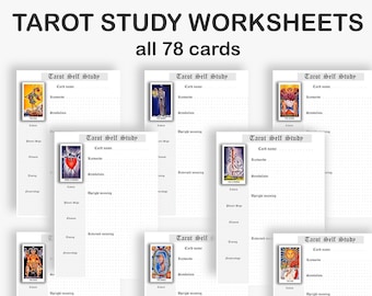 PRINTABLE Tarot PDF, Card Study, Tarot Journaling, Tarot for Beginners, Instant Download, Digital Tarot