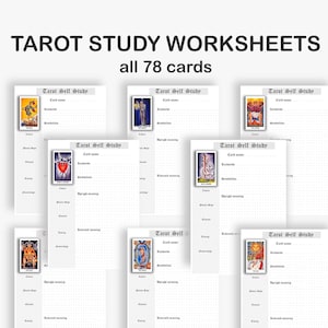 PRINTABLE Tarot PDF, Card Study, Tarot Journaling, Tarot for Beginners, Instant Download, Digital Tarot