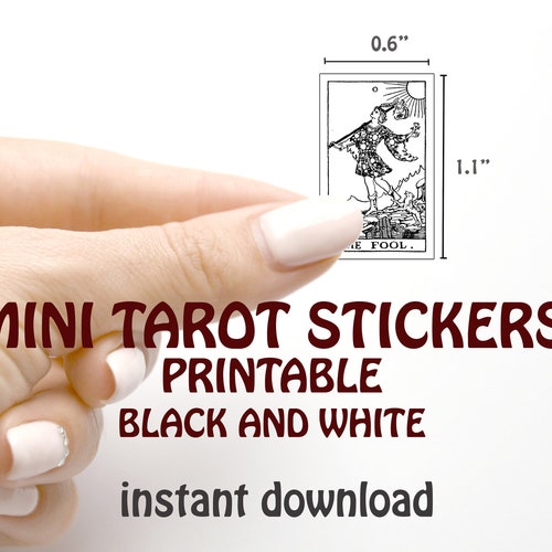PRINTABLE Tarot Stickers Tarot Journaling Instant Download - Etsy