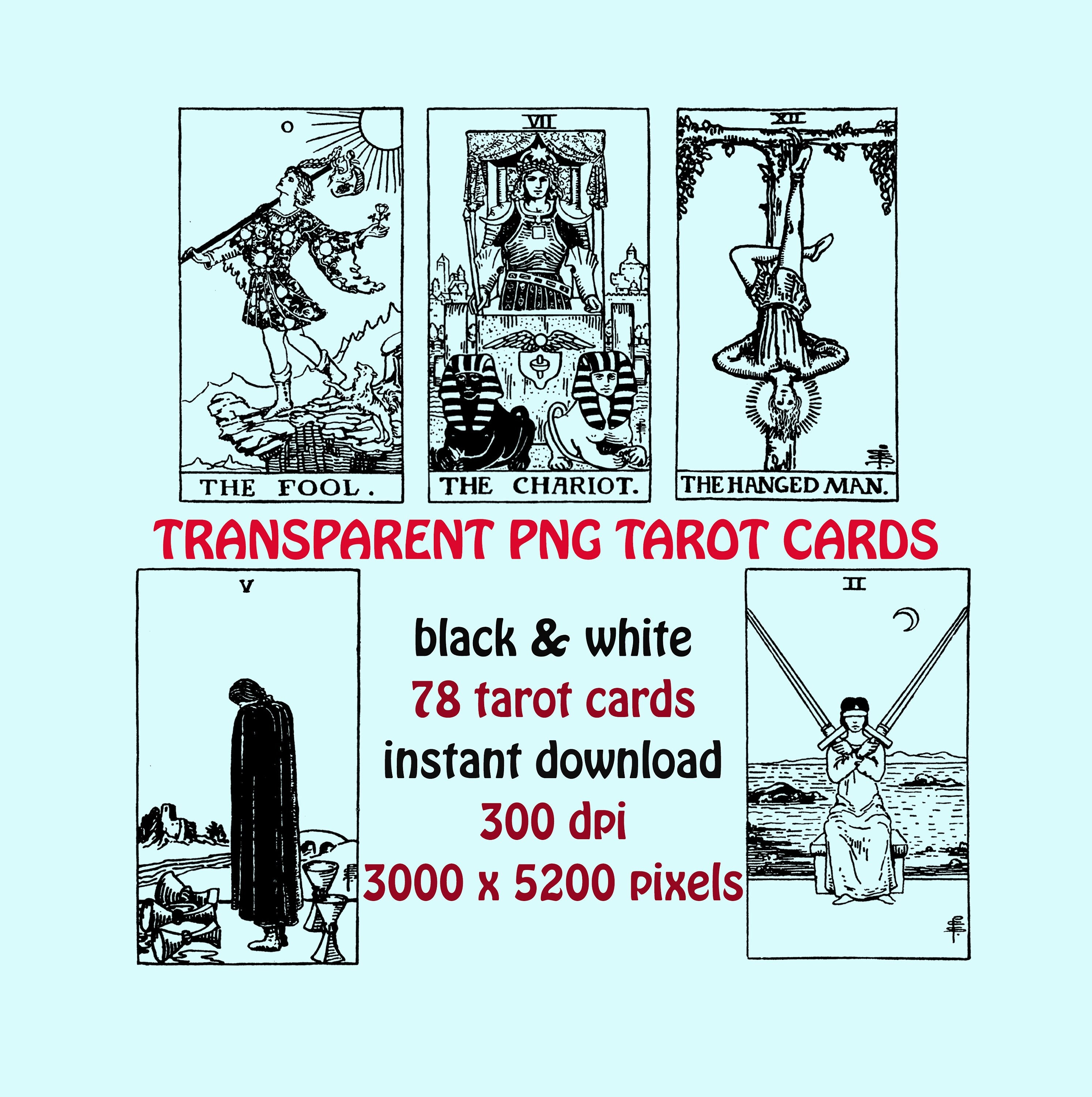 zebra Tilståelse undertøj Tarot Cards PRINTABLE Deck High Resolution PNG Transparent - Etsy