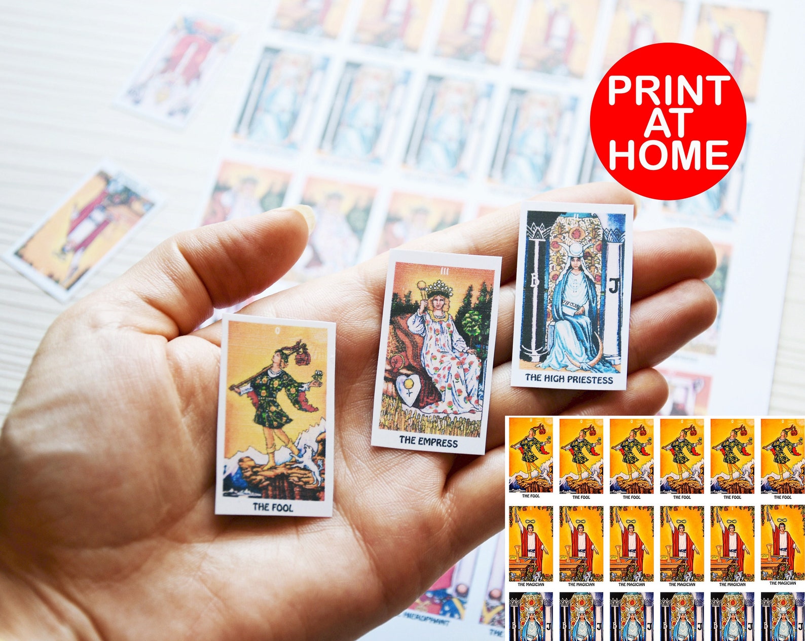 PRINTABLE Tarot Stickers, Tarot Journaling, Instant Download, Miniature ...