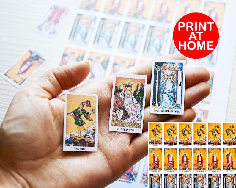 PRINTABLE Tarot Stickers Tarot Journaling Instant Download | Etsy