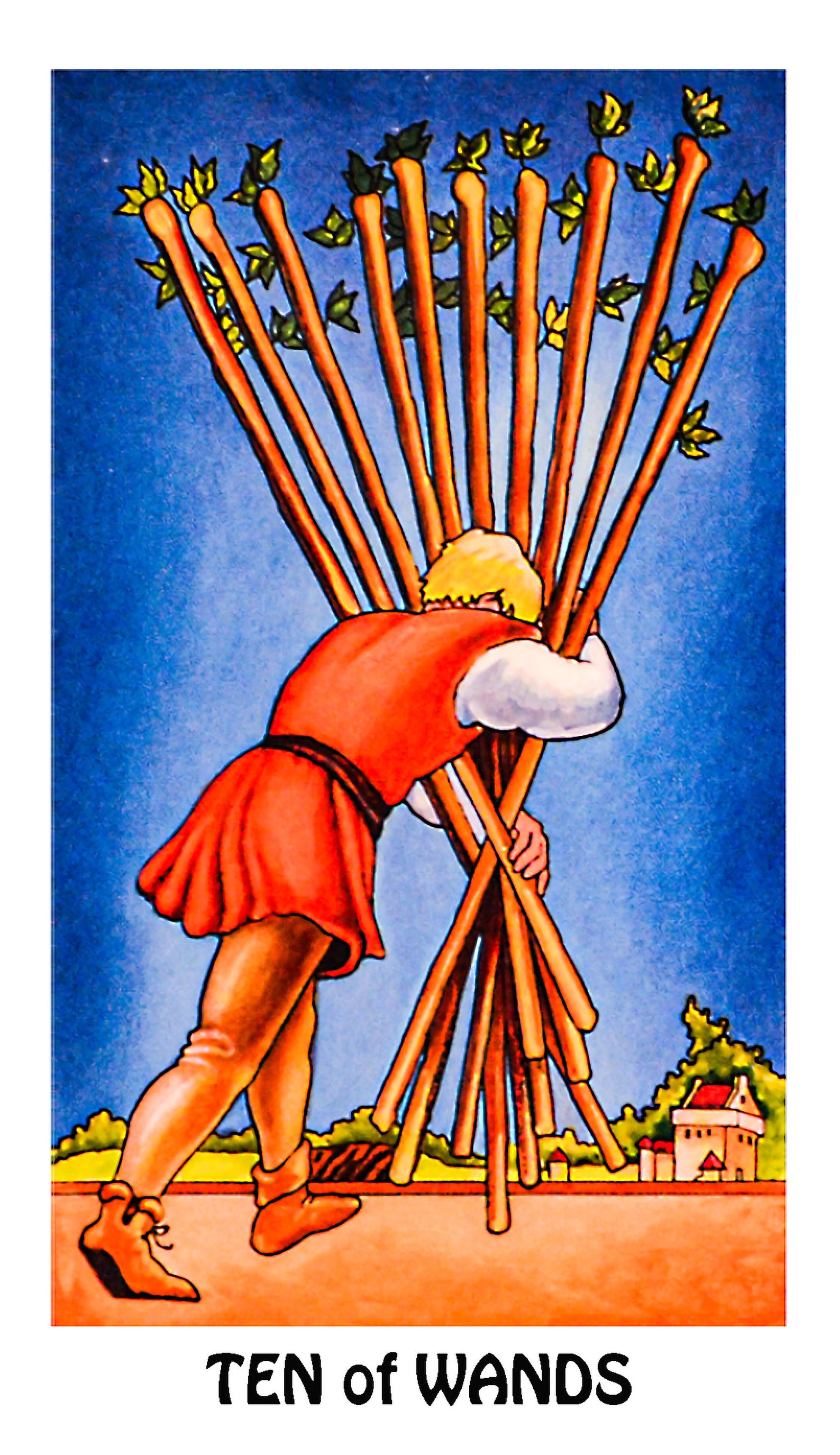 Printable Tarot Cards Minor Arcana Suit of Wands 14 JPG Etsy