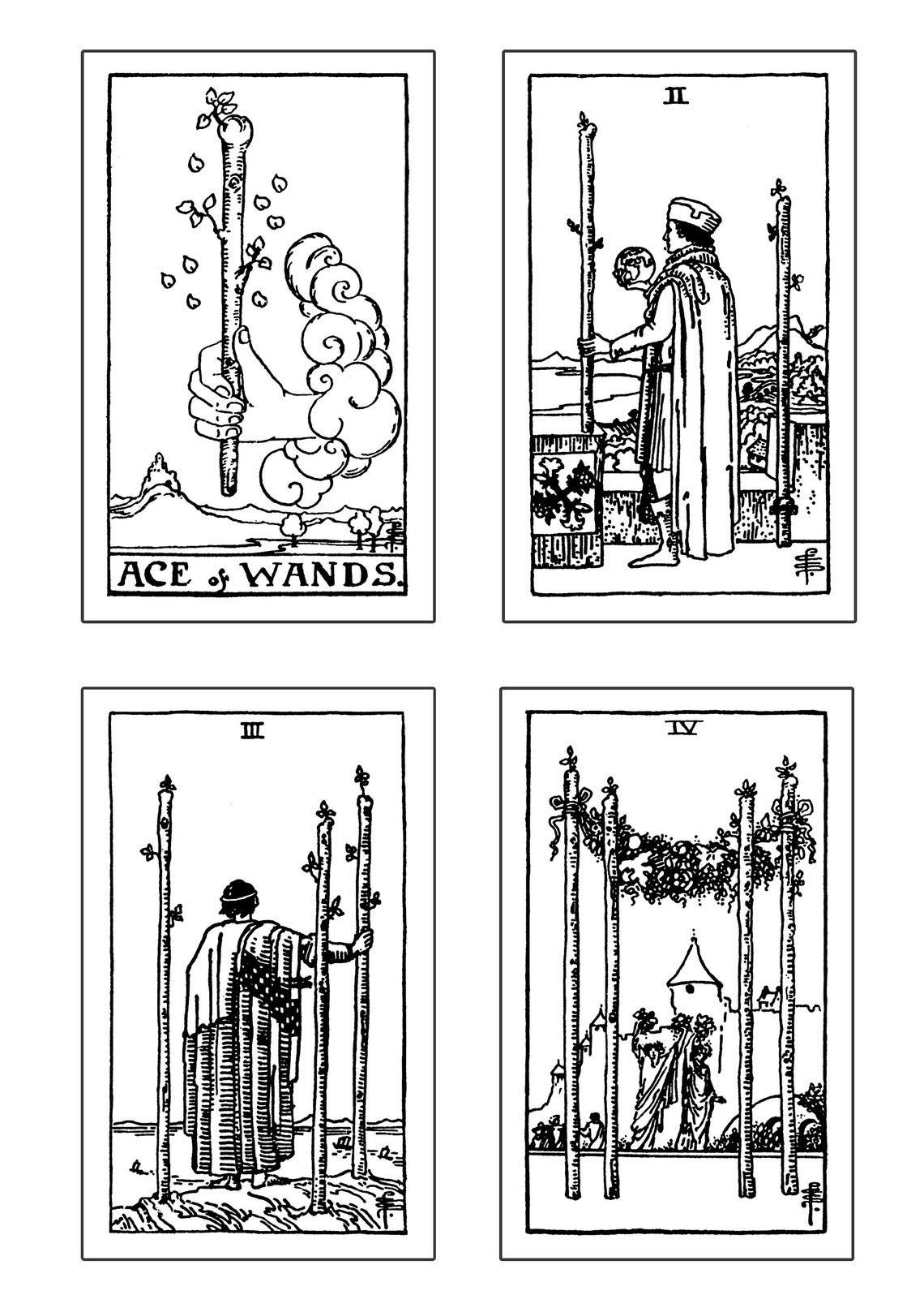 PRINTABLE Tarot JPG Color Your Own Cards Tarot Journaling Etsy