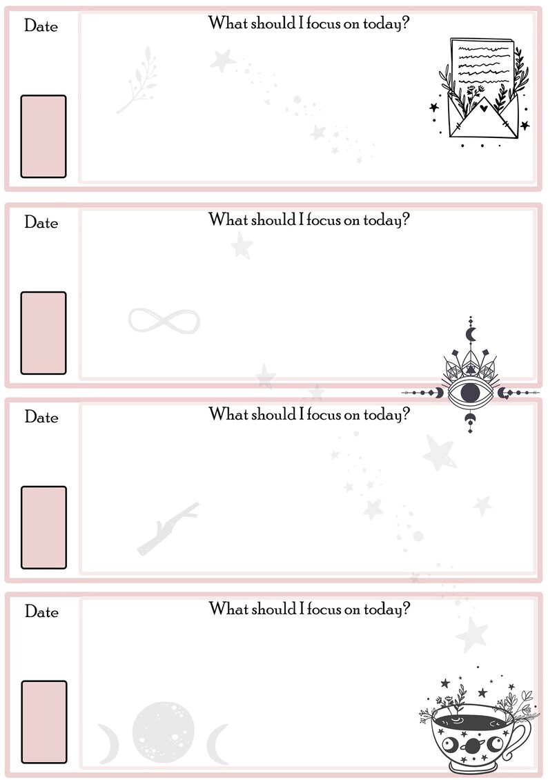 Tarot Planner Printable, Manifest Your Dreams, Law of Attraction ...