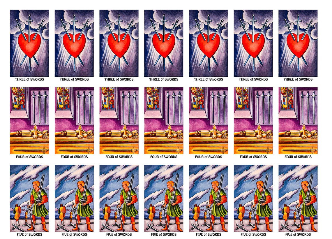 PRINTABLE Tarot Stickers Tarot Journaling Instant Download | Etsy
