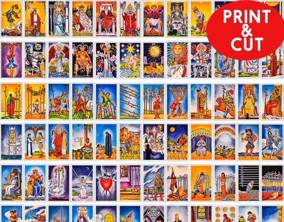PRINTABLE Tarot Cards Stickers Mini Tarot Stickers Goodnotes - Etsy