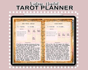 Vintage Tarot Journal: Beginner's Planner, Grimoire (Digital Download)