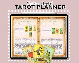 GoodNotes Digital Tarot Journal: Vintage Planner + Stickers