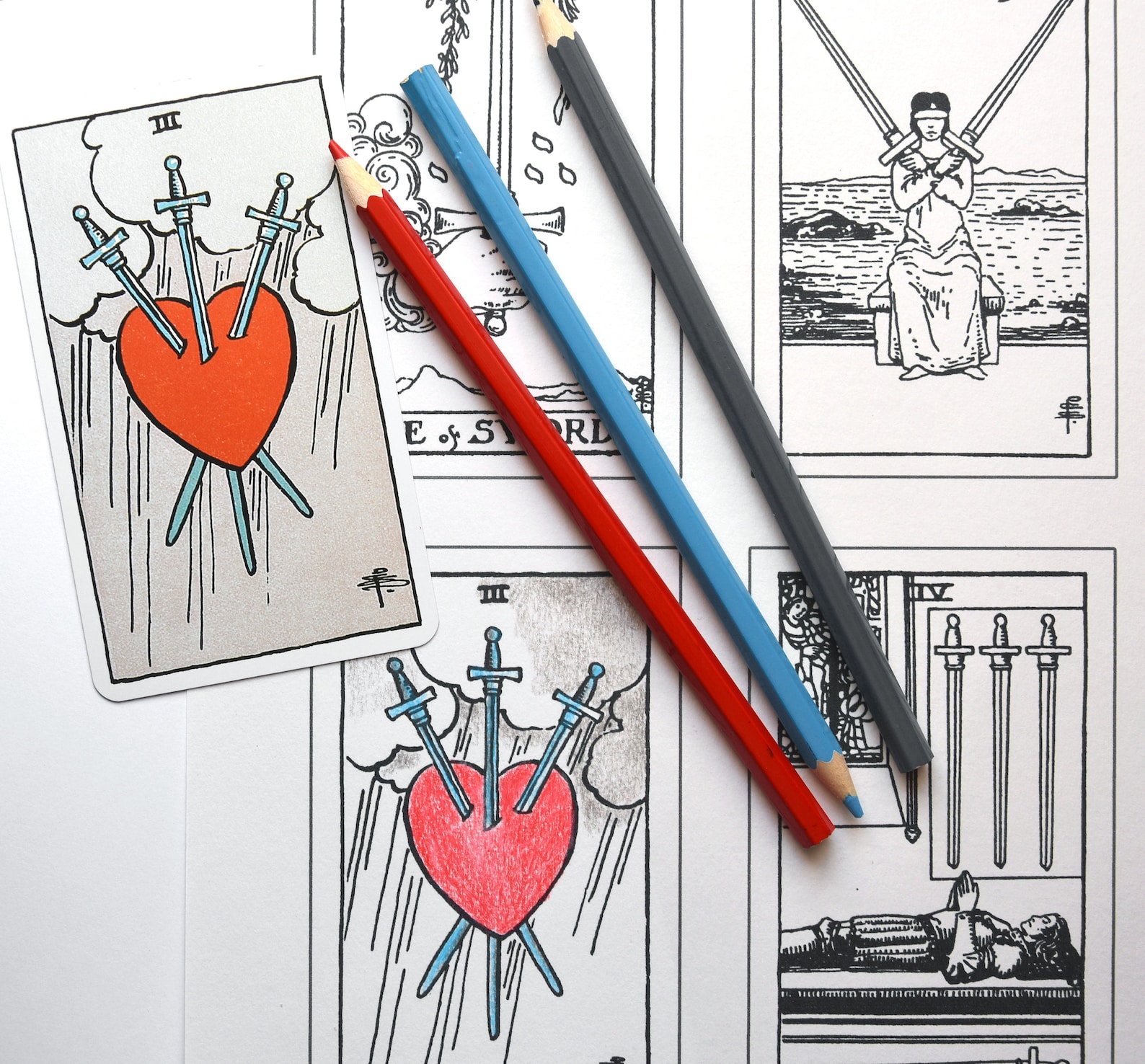 PRINTABLE Tarot JPG Color Your Own Cards Tarot Journaling Etsy