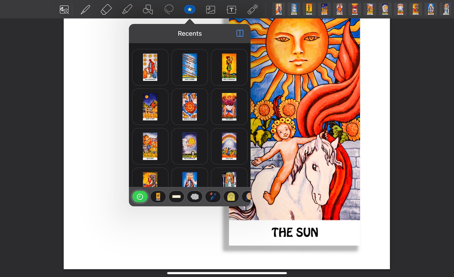 Digital Tarot Stickers Goodnotes Tarot Sticker Book Vibrant Etsy
