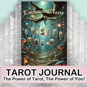 Diario de Tarot, Lectura Diaria de Tarot, Grimorio con 144 páginas, Planificador de Trabajo con la Sombra en Tamaño, Diario de Bruja