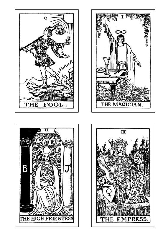 Cusco tyv Borgerskab PRINTABLE Tarot PDF Color Your Own Cards Tarot Journal - Etsy