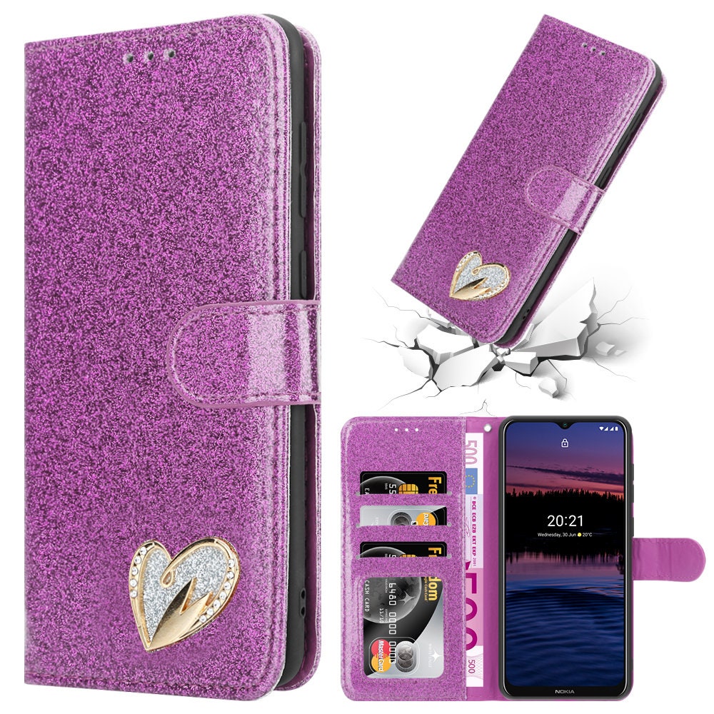 For Nokia G10 Case 6.52 Shiny Leather Bling Glitter Book Etsy UK