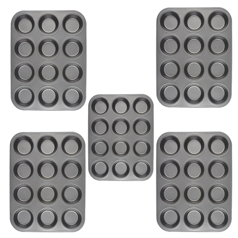 Muffin Tray Non Stick Carbon Steel Cupcake Bakvorm Muffin blik muffins Trays pannen Pack of 5