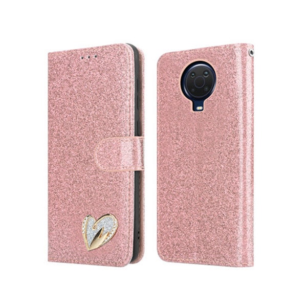 Für Nokia G10 Hülle (6.52'') Glänzendes Leder Bling Glitter Book Flip Stand Kartenhülle Schutzhülle für NOKIA G10 Phone
