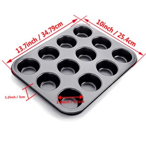 Muffin Tray Non Stick Carbon Steel Cupcake Bakvorm Muffin blik muffins Trays pannen afbeelding 2