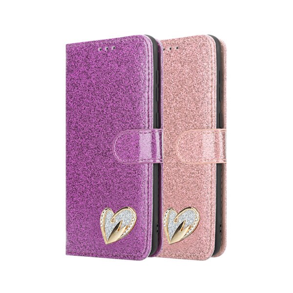 For Google Pixel 6A 5G Case Shiny Leather Bling Glitter Book Flip Stand Card Wallet Protective Cover For Google Pixel 6A Phone