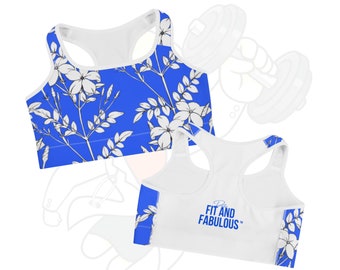 Sport BH "BRIGHT BLUE FLORAL"