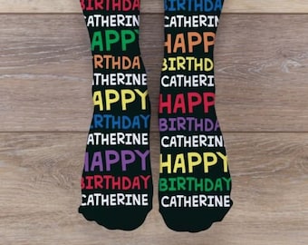 Happy Birthday Socks | Etsy