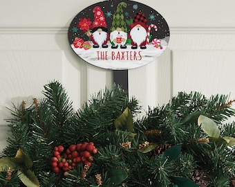 Wreath Door Hanger Buffalo Check Name & Initial Wreath Door Hanger