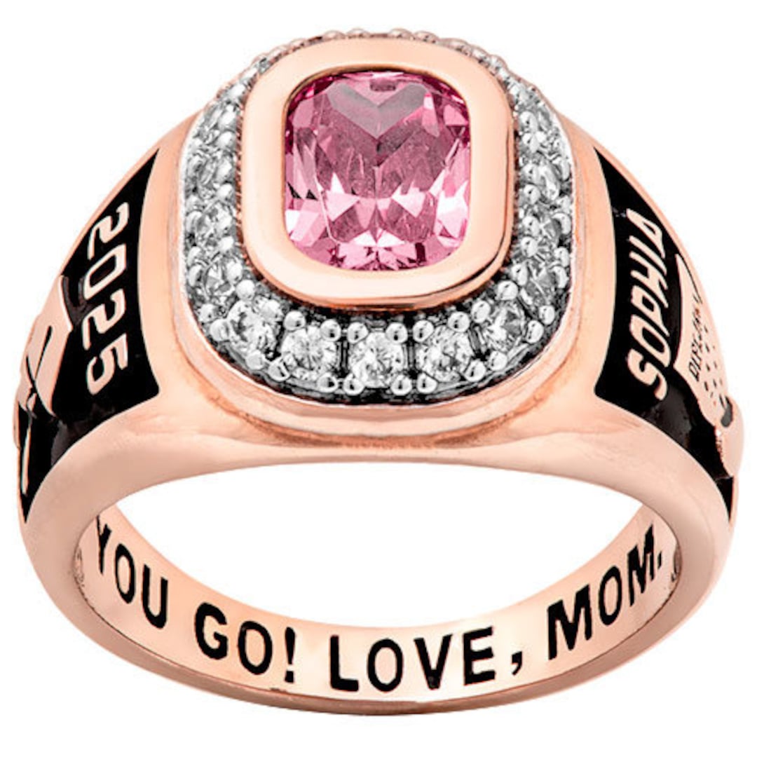 Women's Rose Gold Celebrium™class Graduation Ring With Cubic
