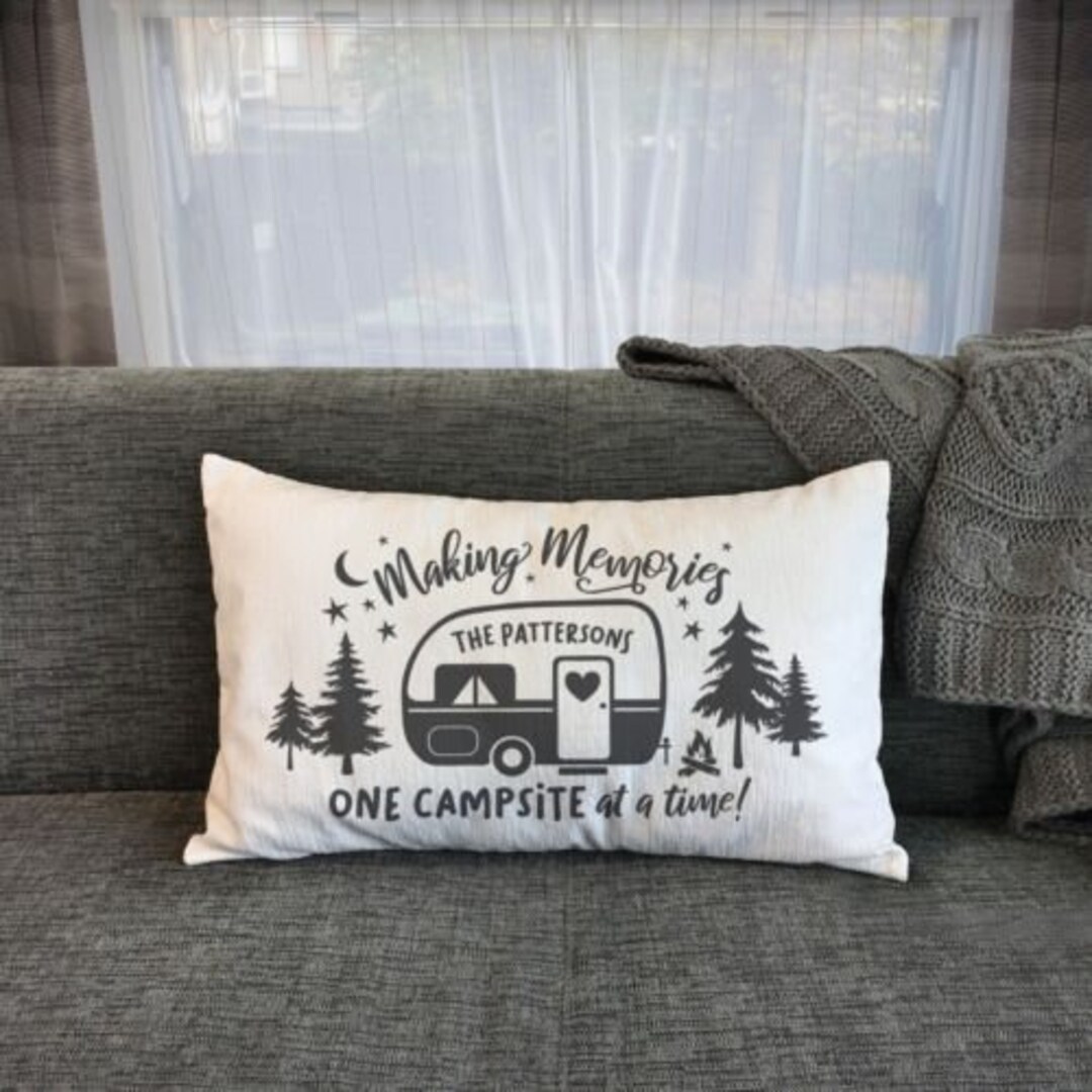 Making Memories One Campsite at a Time Lumbar Throw Pillow,decorative ...